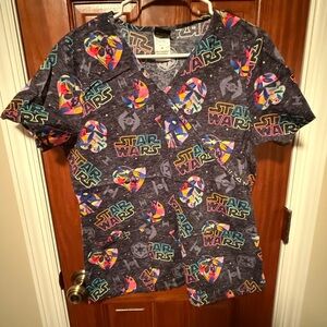 Star Wars Graphic Scrub Top - Multicolor